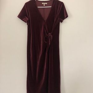 Madewell velvet side tie dress
